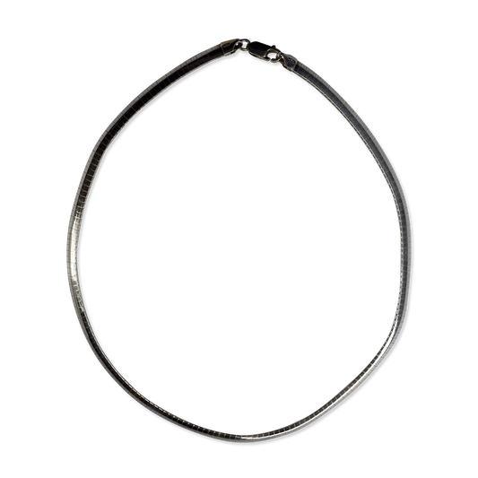 Strada Luminosa Wide Italian Sterling Silver Necklace