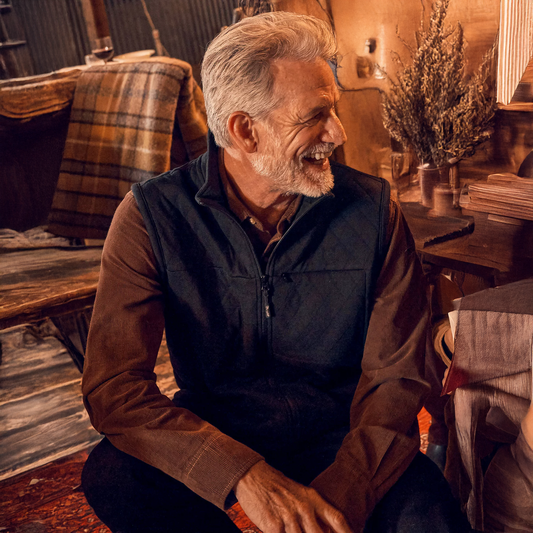 Wrangler Men's George Strait Zip Front Solid Knit Vest