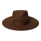 Stetson Midtown Wide Flat Brim Hat - Cognac