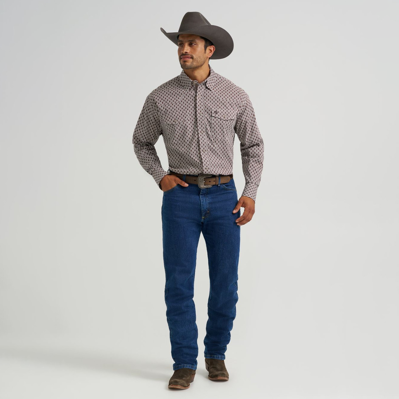 Wrangler Men's George Strait Troubadour Long Sleeve Snap Shirt