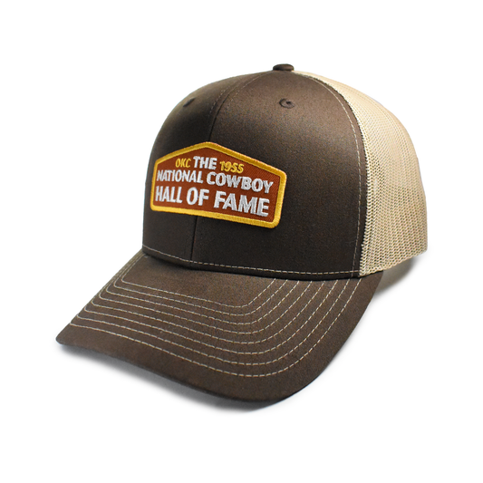 The National Cowboy Hall of Fame Snapback Trucker Patch Hat - Brown/Khaki