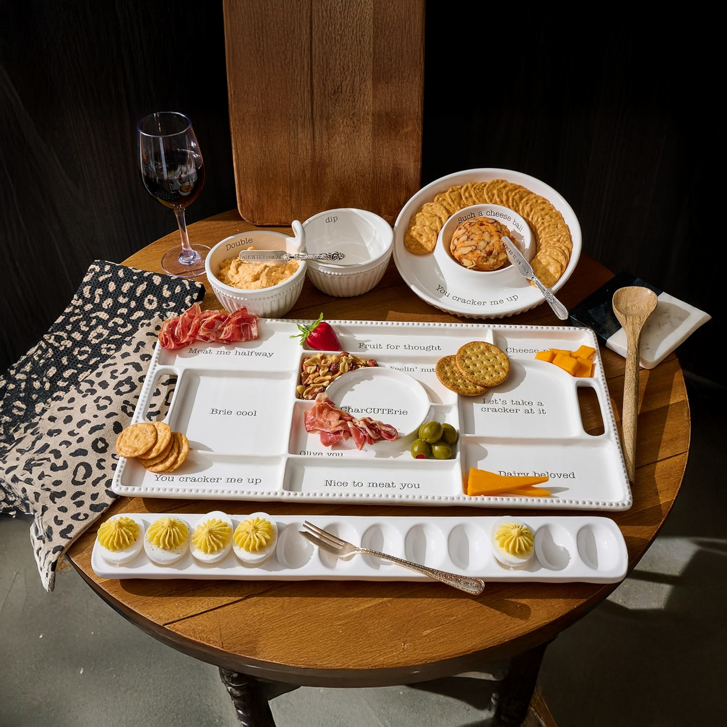 Punny Provisions Ceramic Charcuterie Board