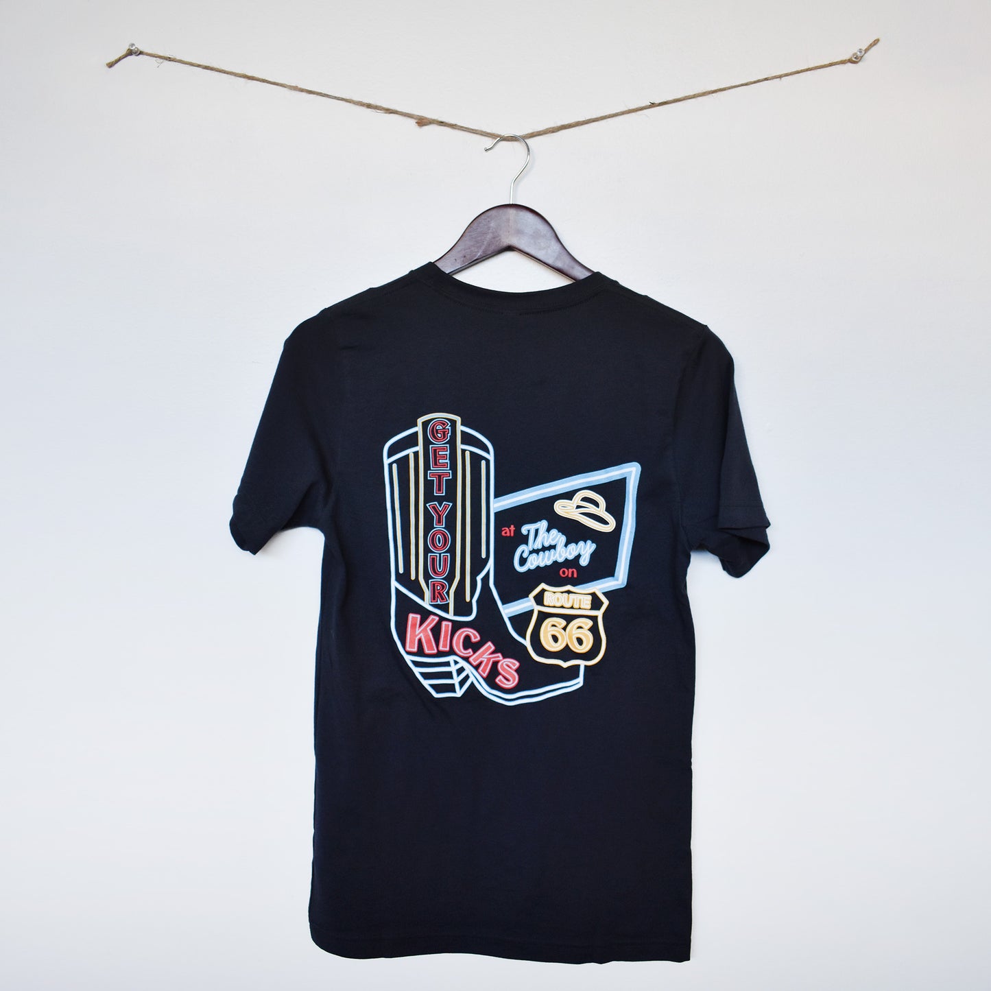 The Cowboy on Route 66 T-Shirt - Dark Grey