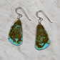 Santo Domingo Turquoise Triangular Slab Earrings by Marcella Castillo