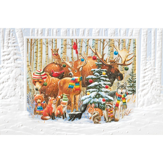 Magical Forest Holiday Christmas Cards - Box of 16