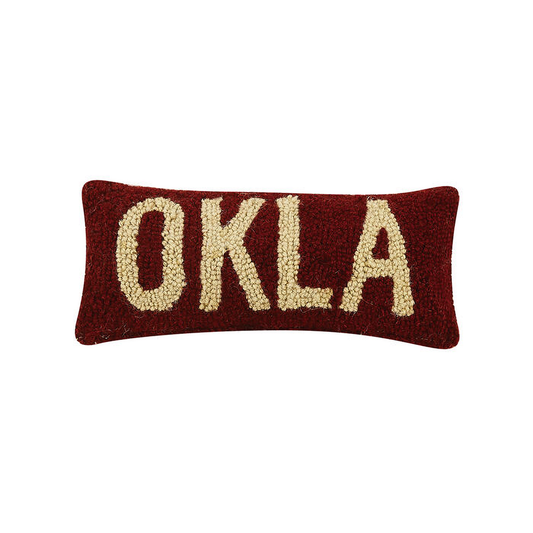 OKLA Crimson & Cream Lumbar Hook Pillow