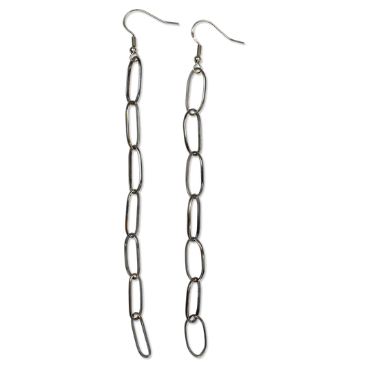 Handmade Sterling Silver Chain Earrings