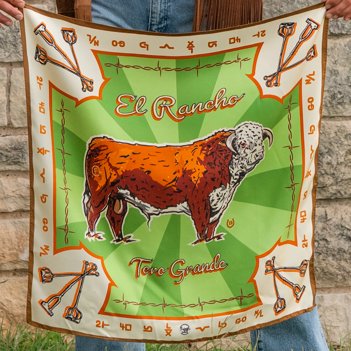 Fringe "Toro Grande" by David Bond Silk Wild Rag