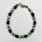 Onyx, Jade & Sterling Silver Pearl Bracelet by Reklaw Silver