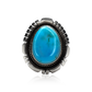 Pear-Shaped Sleeping Beauty Turquoise Ring by Glenn & Irene Sandoval
