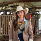 Fringe "Blue Melodies" by Dolan Geiman Silk Wild Rag