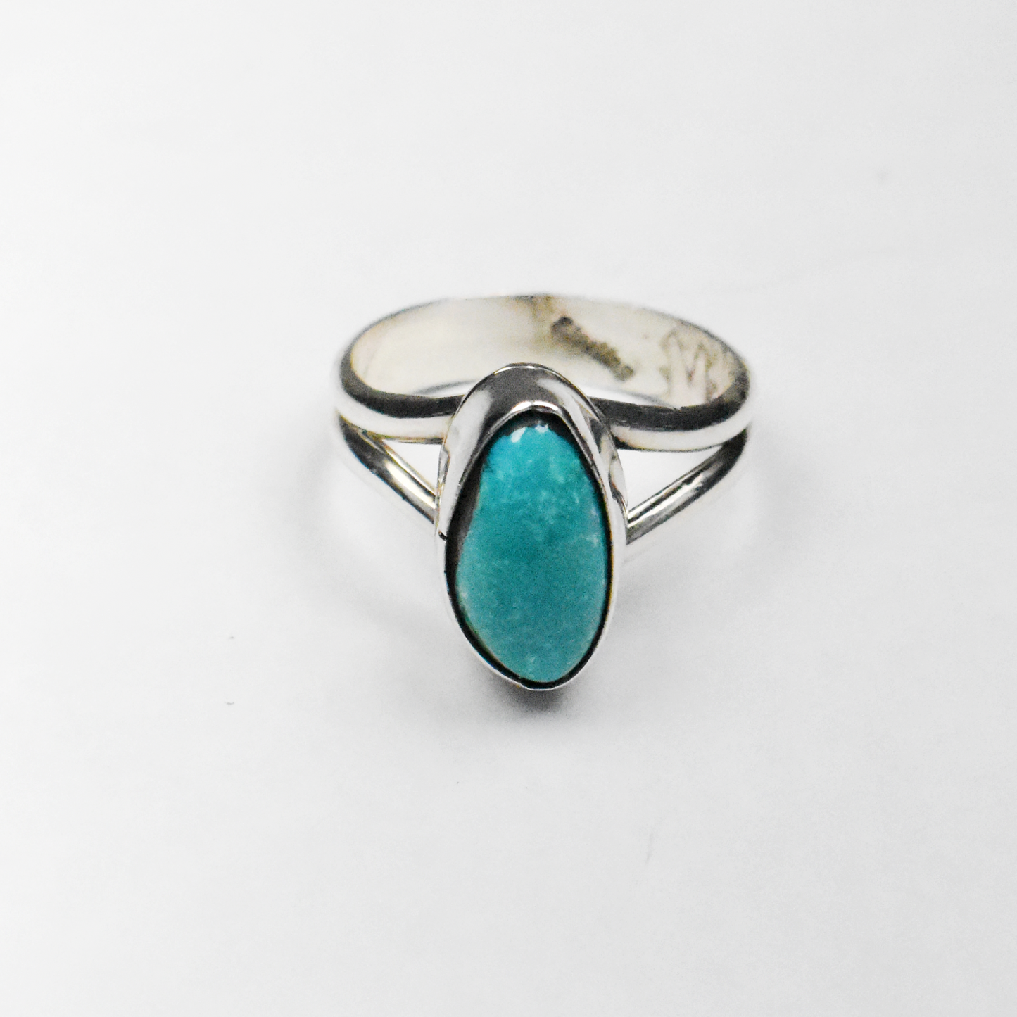 Sleeping Beauty Turquoise Rough Cut Marquise Ring