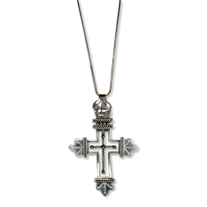 Articulated Budded Cross Pendant with Chain by Michael Thompson