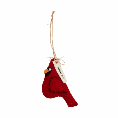 Felted Wool Cardinal Ornaments