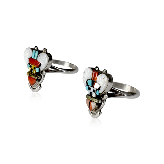 Multi-Stone Kachina Head Ring by Cachini