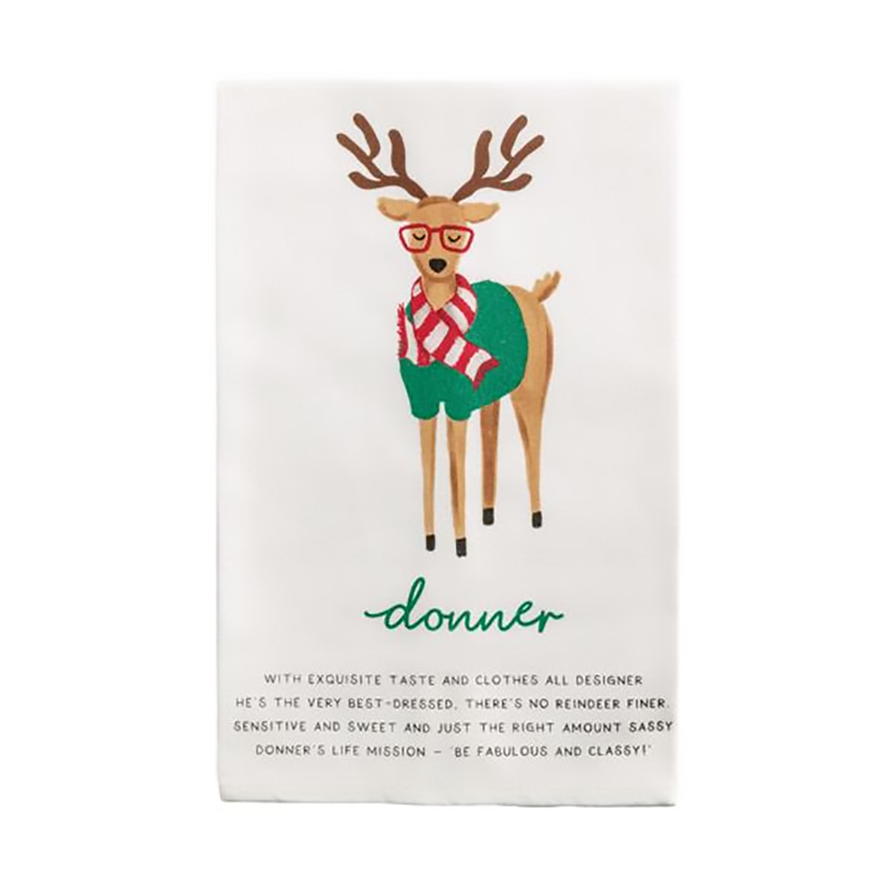 Reindeer Poem Tea Towels