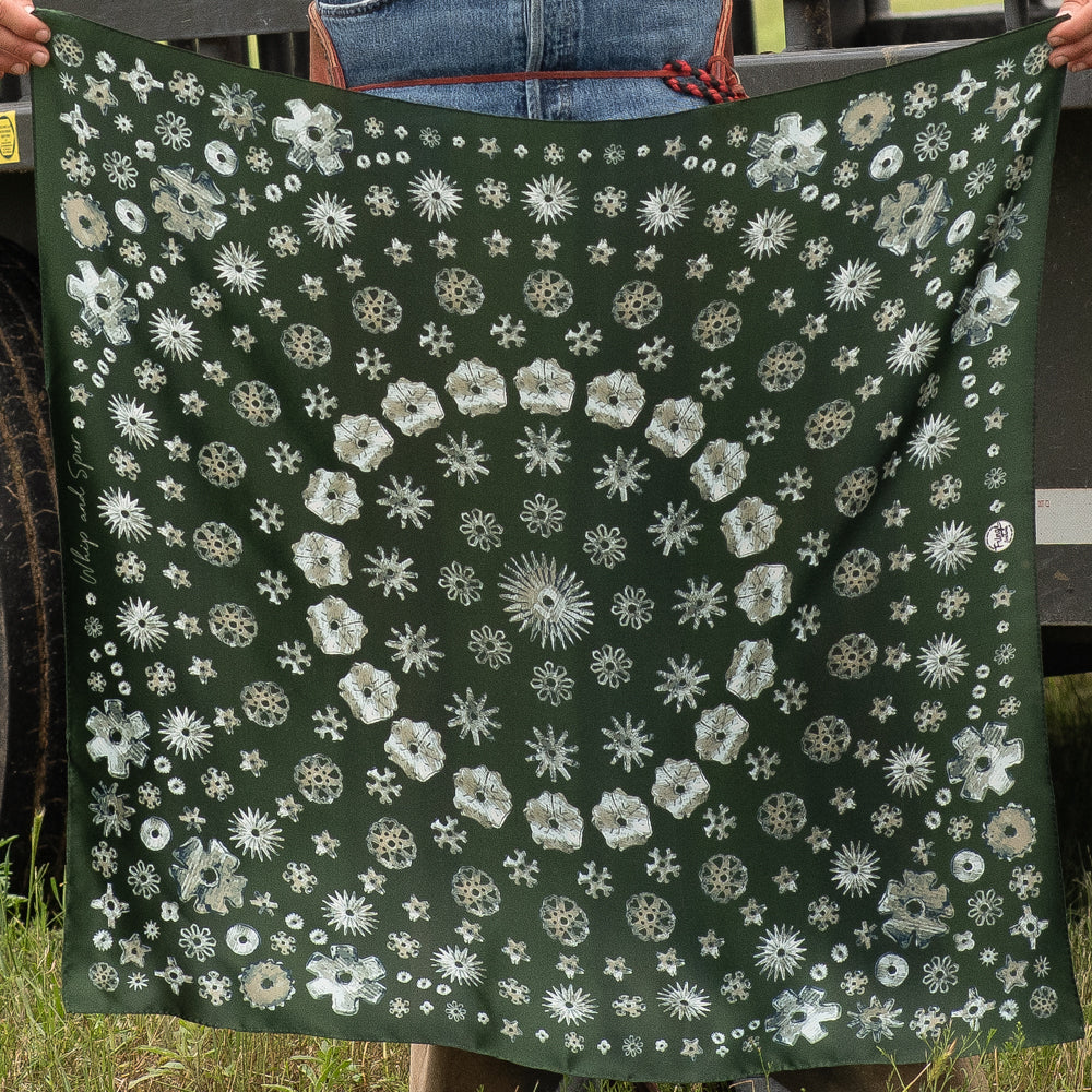 Fringe "Whip and Spur" Silk Wild Rag