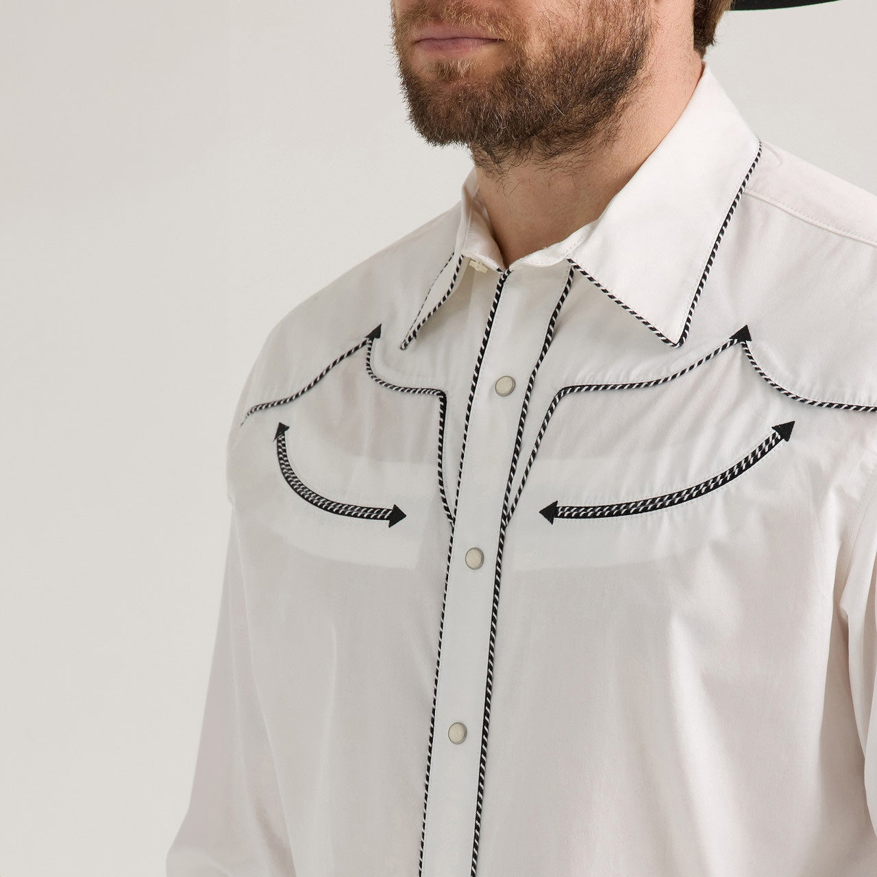 White Shirt Mens Western Shirts With Pearl Snaps Wrangler® Western