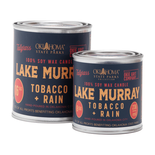 Oklahoma State Parks Collection: Lake Murray - Tobacco + Rain Soy Wax Candle