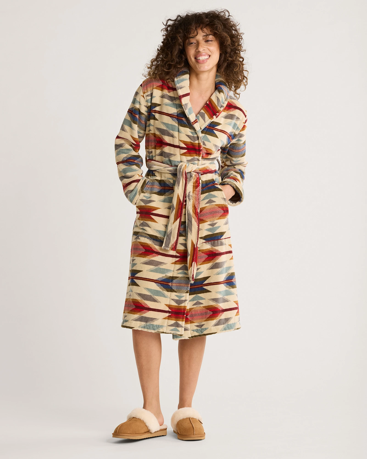 Pendleton Women's Wyeth Trail Cotton Terry Velour Robe