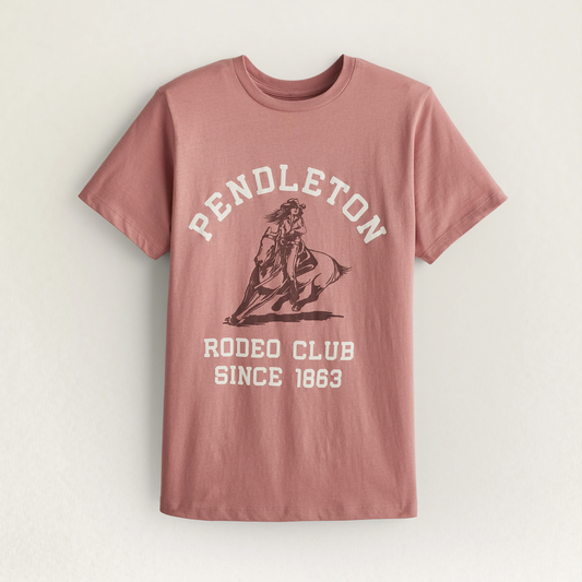 Pendleton Women's Rodeo Cowgirl Graphic Tee - Dusty Rose