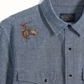 Pendleton Men's Rodeo Embroidered Chambray Gambler Shirt - Dark Blue/Rodeo