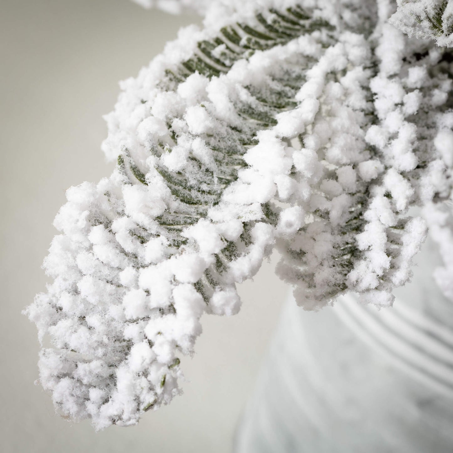 Flocked Pine Tree in Metal Pot