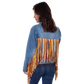 Scully Women's Denim Jacket with Multicolor Fringe