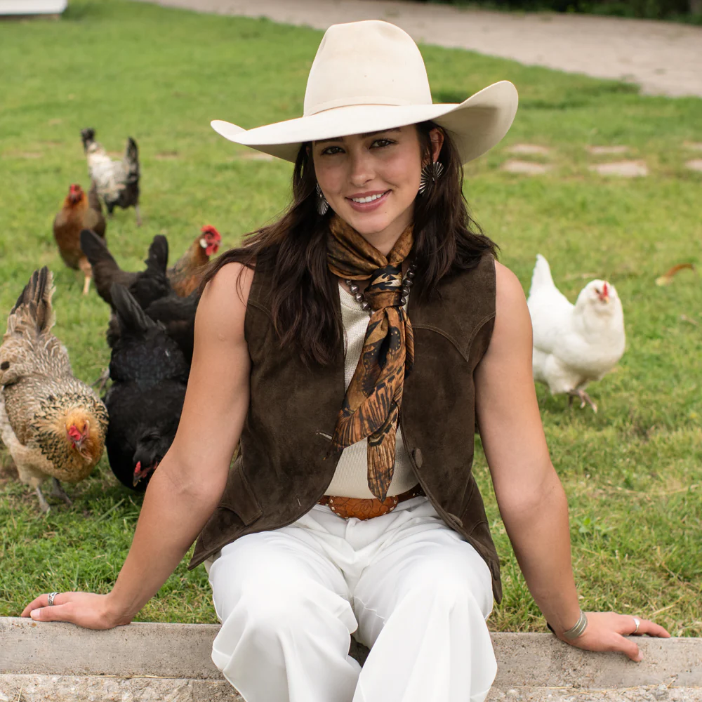 Fringe "Batwings" Silk Wild Rag