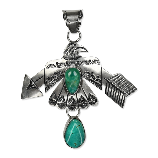 Broken Arrow Thunderbird Pendant by Teller Indian Jewelry