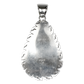 Bumblebee Jasper Teardrop Pendant with Geometric Tooled Silver Border