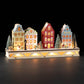 Wooden Lighted Houses Christmas Scene