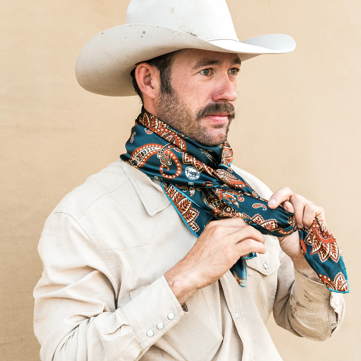 Fringe "Cattleman" Silk Ranchi Rag™