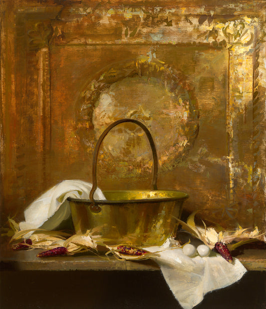 "Brass, Tin & Scarlet Corn" by Sherrie McGraw
