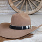 Cowhide Hat Band with Concho Closure