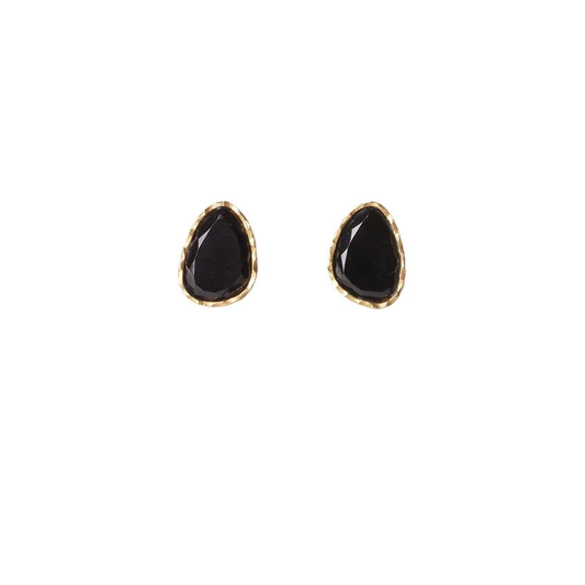 Christina Greene Stud Earrings - Black Onyx