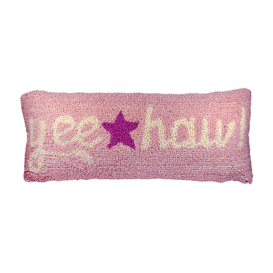 Yee Haw! Pink Star Lumbar Hook Pillow
