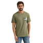 Wrangler Men's American Flag Graphic Short Sleeve Tee - Lichen Green