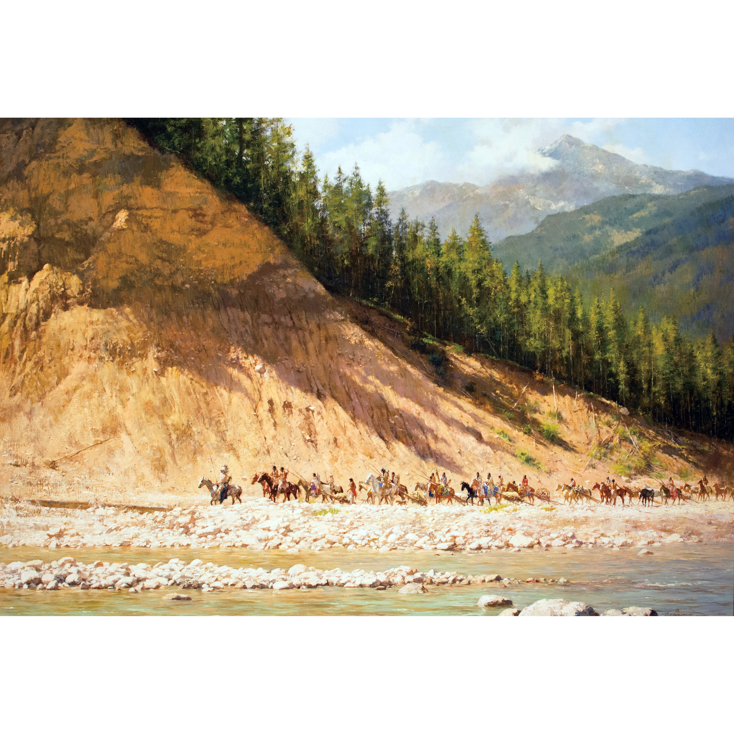 Moving Day on the Flathead by Howard Terpning
