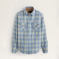 Pendleton Women's Plaid Gambler Shirt - Light Blue Ombre