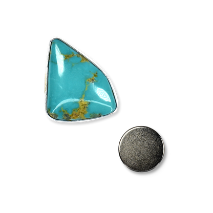 Hallett Peak Small Triangular Magnetic Hat Pin - Royston Turquoise