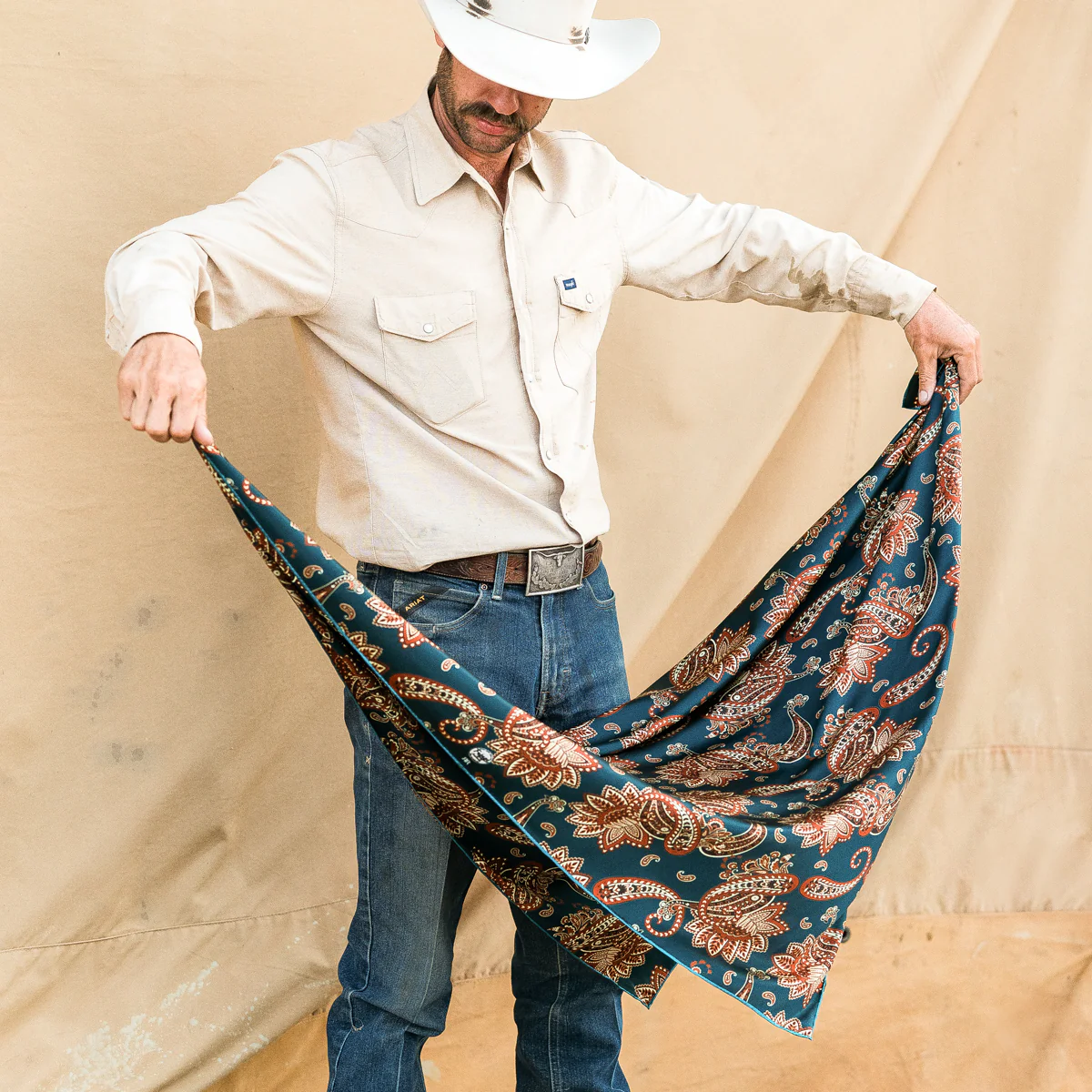 Fringe "Cattleman" Silk Ranchi Rag™