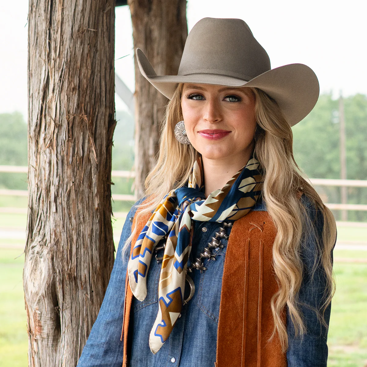 Fringe "Rainmaker" Silk Wild Rag