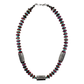 Purple Spiny Oyster, Turquoise, and Stamped Barrel Bead Necklace by Teller Indian Jewelry