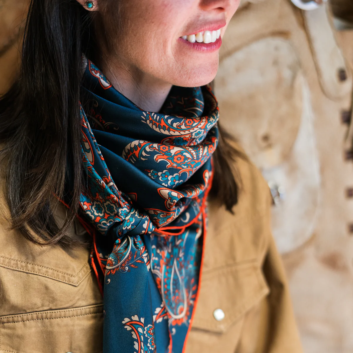 Fringe "Back Forty" Silk Ranchi Rag™