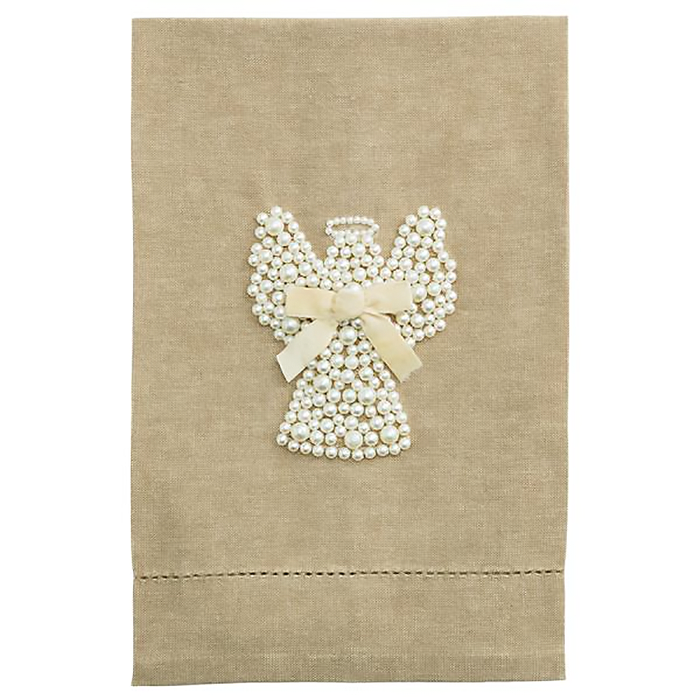 White Christmas Pearl Tea Towels