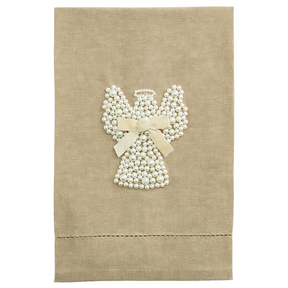 White Christmas Pearl Tea Towels