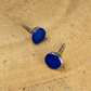 Round Lapis Lazuli Stud Earrings by Celena Rosetta