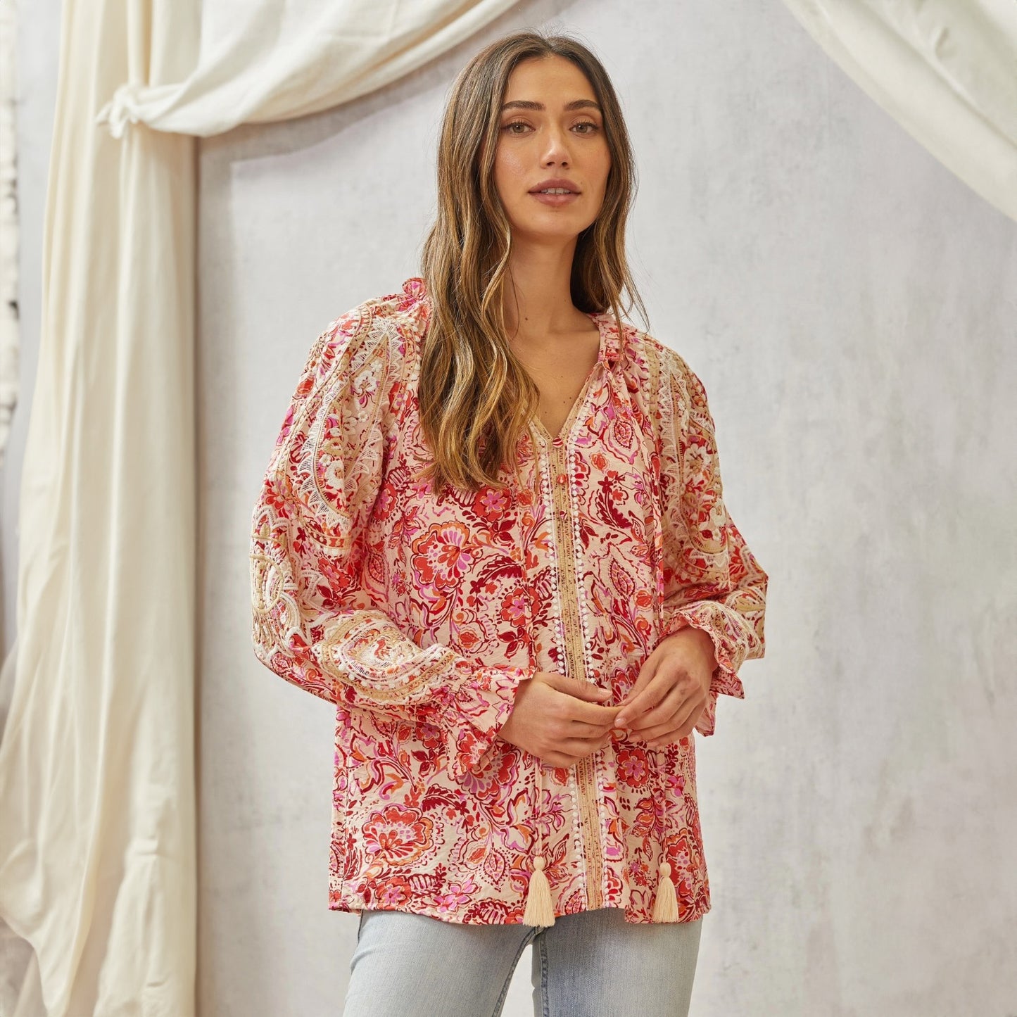 Alessandra Boho Embroidered Top