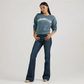 Wrangler Women's Shabby Logo Pullover Sweatshirt - Dusty Blue